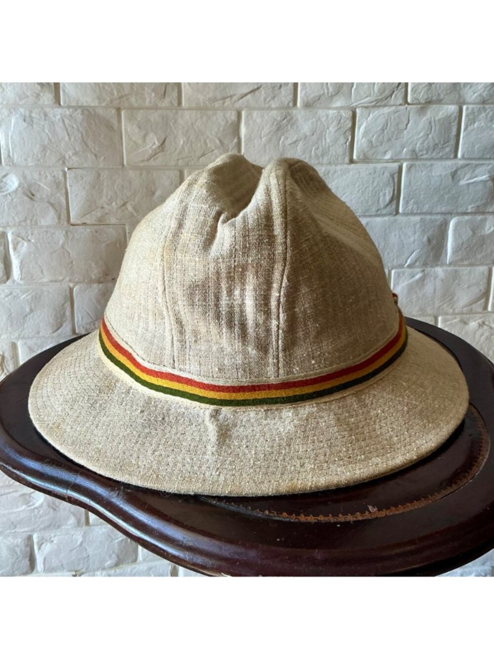 Vintage Churchill LTD Tweed Fedora Walking Hat with Striped Hatband - Picture 7 of 11